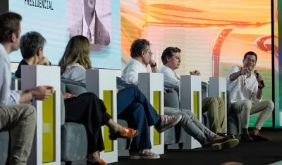 Precandidatos presidenciales en su intervención en el Latam Fintech Market. 