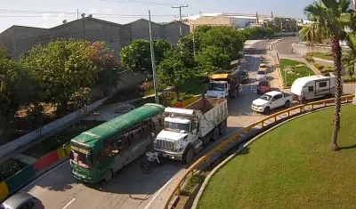 Momento del accidente.