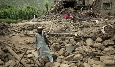 Imagen de los daños que dejó el terremoto.