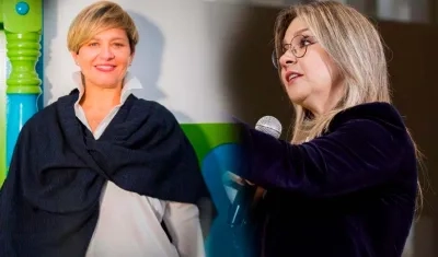 La Primera Dama Verónica Alcocer y la precandidata presidencial Vicky Dávila. 