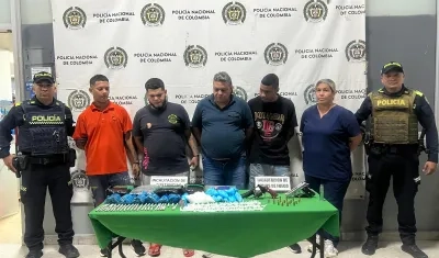 Los capturados quedaron a disposición de la URI de la Fiscalía, en Barranquilla. 