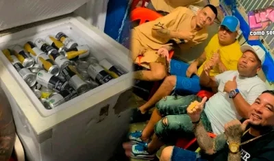 Cerveza en cantidad durante la celebración en la Penitenciaría El Bosque. 