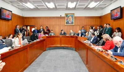 La Comisión Séptima en la sesión de hoy.