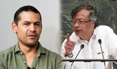 El precandidato presidencial Daniel Palacios y el Presidente Gustavo Petro.