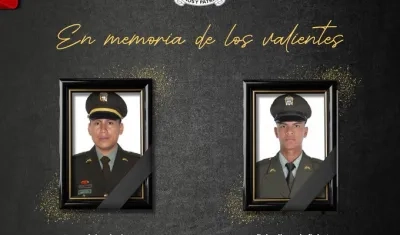 Los dos policías muertos en el ataque. 