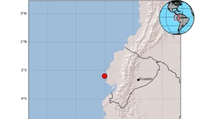 Imagen del epicentro del sismo en Ecuador. 