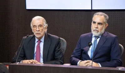 Eduardo Verano, gobernador del Atlántico, y Armando Benedetti, ministro del Interior.