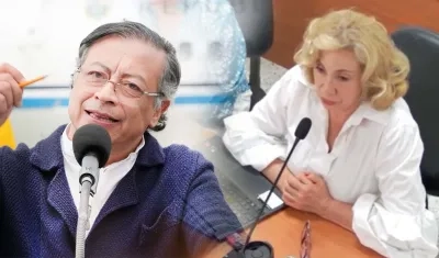 El Presidente Gustavo Petro y la fiscal Lucy Marcela Laborde.