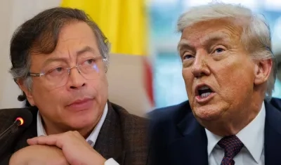 El Presidente de Colombia, Gustavo Petro, y el presidente de EE.UU., Donald Trump.
