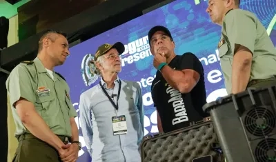 El gobernador Eduardo Verano, el alcalde Alejandro Char y el comandante de la Policía Metropolitana de Barranquilla, Edwin Urrego.