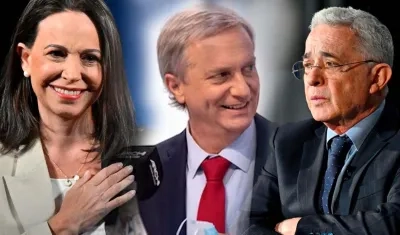 María Corina Machado, José Antonio Kast y Álvaro Uribe