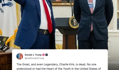 Donald Trump y Charlie Kirk.