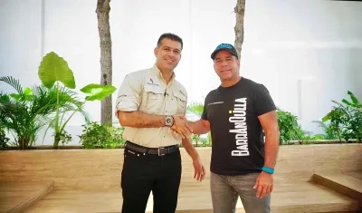 Director ejecutivo de Cormagdalena, Álvaro Redondo, y el Alcalde Alejandro Char.