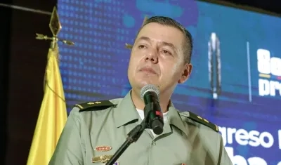 El general Edwin Urrego, comandante de la Policía Metropolitana de Barranquilla.