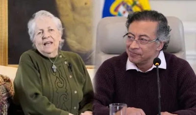 Gloria Gaitán y el Presidente Gustavo Petro.