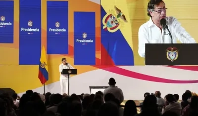 El Presidente Gustavo Petro en Barranquilla. 