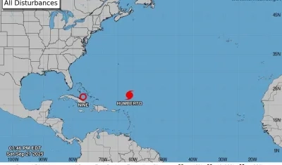 Humberto se encuentra ubicado en este sector del Océano Atlántico. 