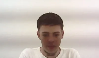 Harold Daniel Barragán Ovalle durante las audiencias virtuales. 