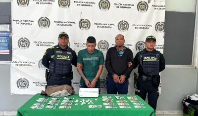 Los dos capturados fueron conducidos a la URI de la Fiscalía. 