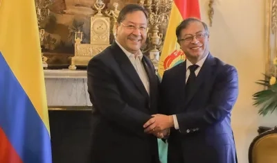 Luis Arce, Presidente de Bolivia, y Gustavo Petro, mandatario colombiano.