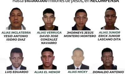 Los más buscados en Atlántico. 