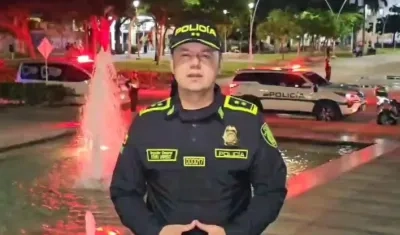 General Edwin Urrego, comandante de la Policía Metropolitana de Barranquilla. 