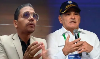 El abogado barranquillero Luis Miguel Hoyos y el Procurador General  Gregorio Eljach. 