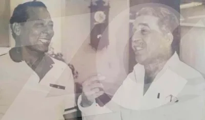 Pedro Acosta con el Premio Nobel, Gabriel García Márquez