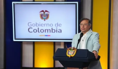 Petro durante su alocución.