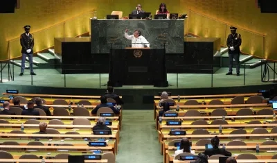 El Presidente Gustavo Petro este martes en la ONU, en Nueva York. 