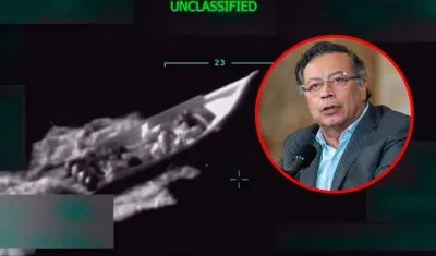 Lancha atacada por EE.UU. y el Presidente Gustavo Petro.