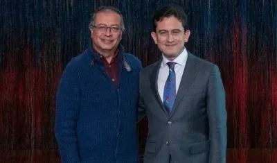 El Presidente Gustavo Petro y Luis Carlos Reyes.