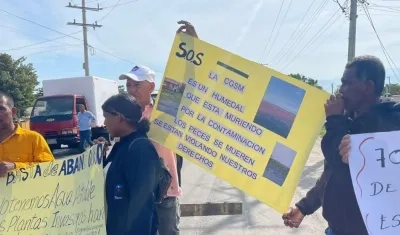 Imagen de la protesta de este miércoles.