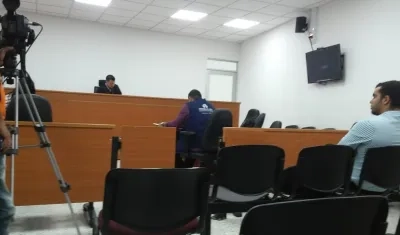 Aspecto de una sala de audiencia en Barranquilla. 