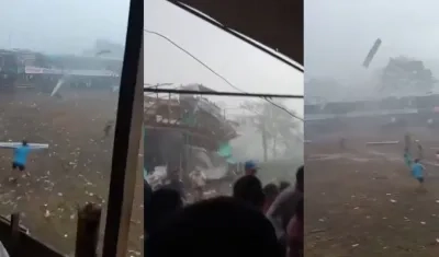 Imágenes del vendaval.