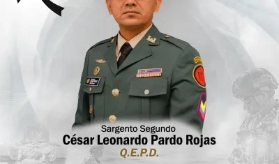 Sargento segundo César Leonardo Pardo Rojas.