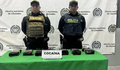 Siete kilos de clorhidrato de cocaína incautada en Las Flores