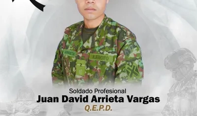 Soldado Juan David Arrieta.