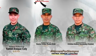 Los soldados asesinados.