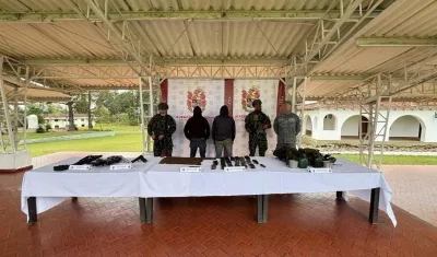 Presuntos integrantes de alias ‘Mordisco’.