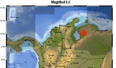 Zona del epicentro del temblor en la tarde de este miércoles en Venezuela. 