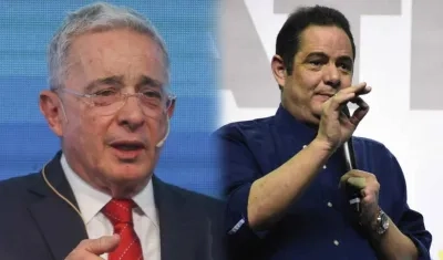 Álvaro Uribe y Germán Vargas Lleras, líderes del Centro Democrático y Cambio Radical.