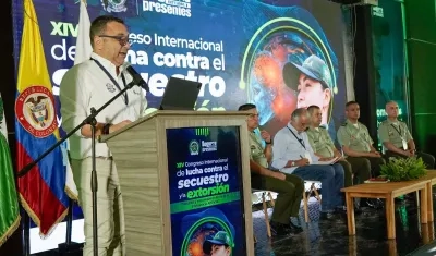 Yesid Turbay en la instalación del XIV Congreso Internacional de Lucha Contra el Secuestro y la Extorsión 