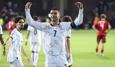Cristiano Ronaldo celebrando uno de sus goles.