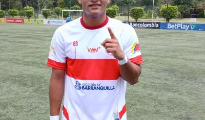 Luis Cárcamo, autor del gol de la victoria de Atlántico.