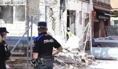 Zona donde se produjo la explosión.