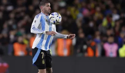 Rodrigo De Paul, mediocampista de la seleccion Argentina. 