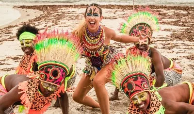 La soberana 2026 Sharon Hurtado exaltó la danza del mapalé. 