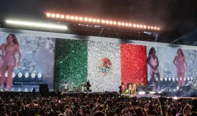 Shakira durante show en México.
