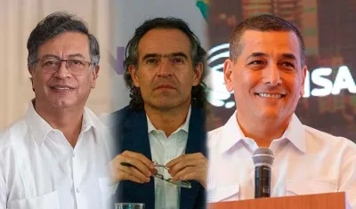 Presidente Gustavo Petro, Federico Gutiérrez y Dumek Turbay.